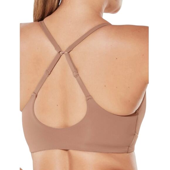 Yitty X Fabletics Smoothed Reality Plunge Bra Size 4X Moody Taupe Padded Sides - Picture 4 of 11